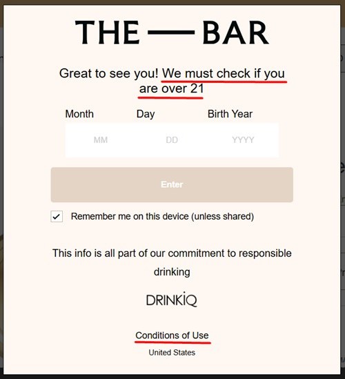 The Bar age checker